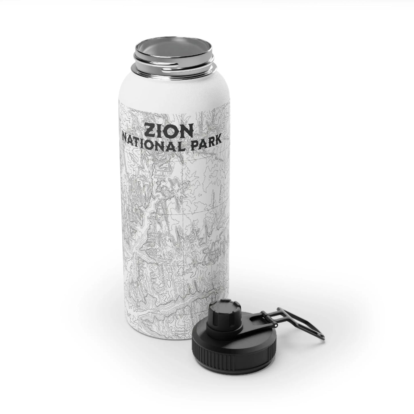 Zion National Park Insulated Stainless Steel Water Bottle (3 Sizes, 3 Lid Options) - Park Service Apparel
