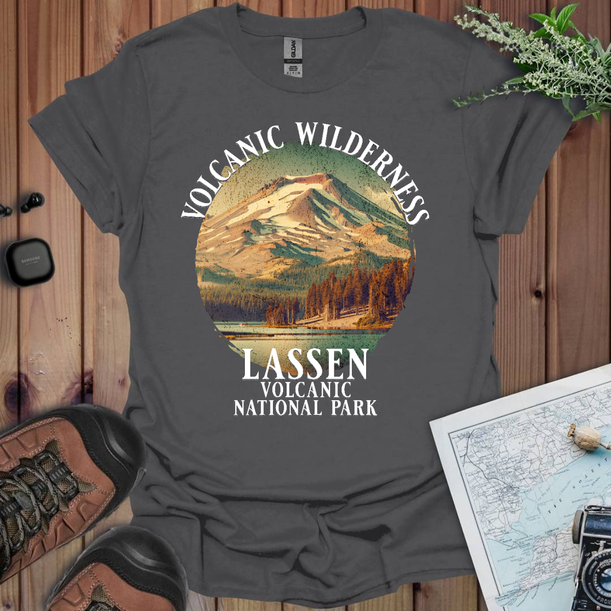 Lassen Volcanic National Park Unisex Fit Soft T-Shirt Volcanic Wilderness Printify