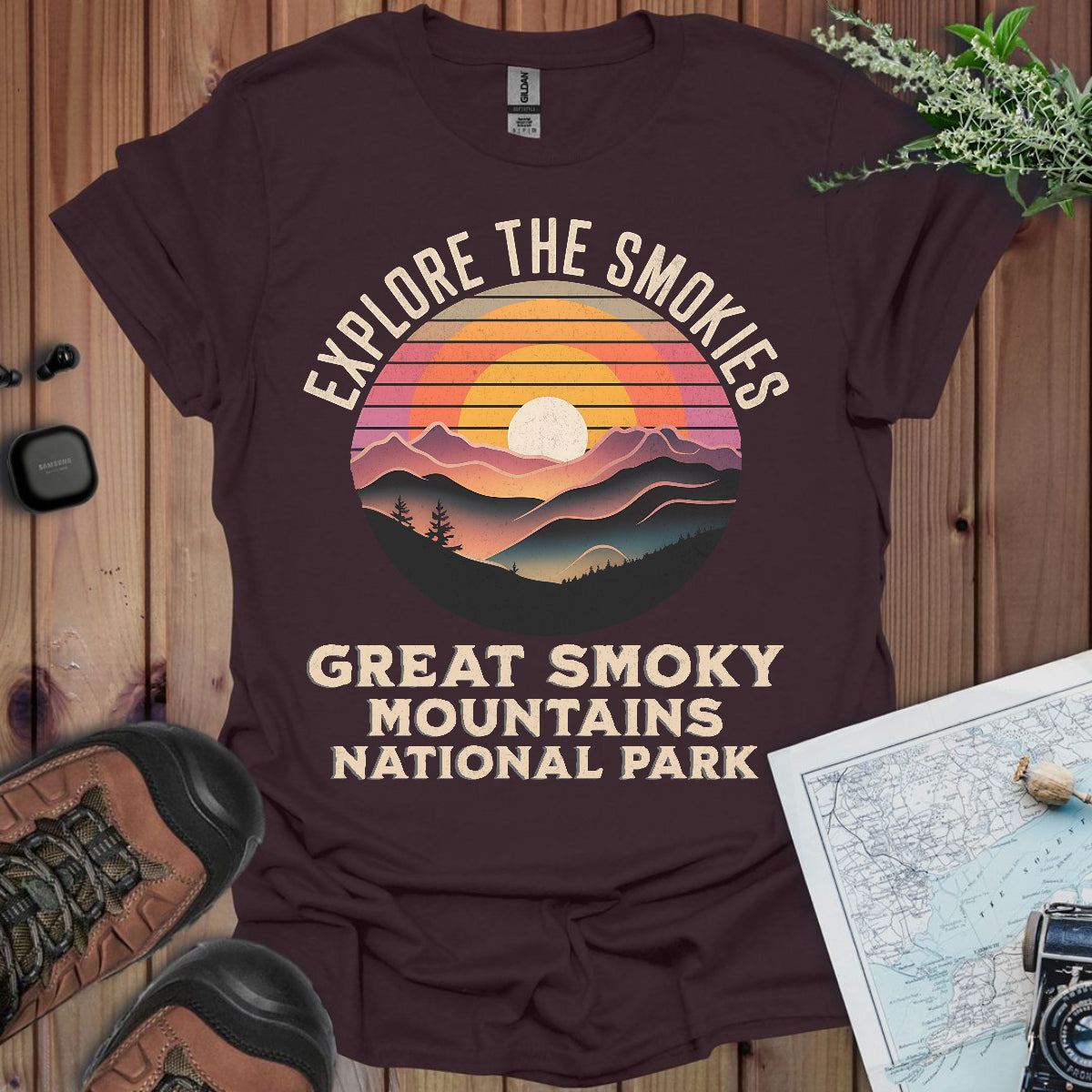 Explore the Smokies Great Smoky Mountains National Park Unisex Fit Soft T-Shirt Printify