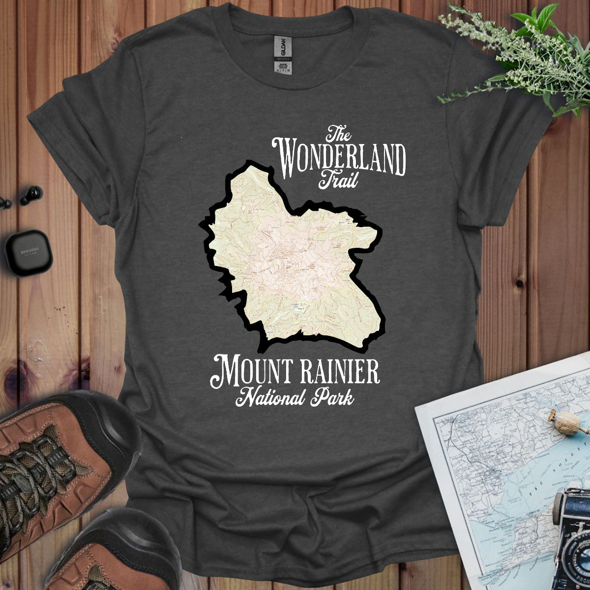 Wonderland Trail Mount Rainier National Park Unisex Fit Soft T-Shirt Printify