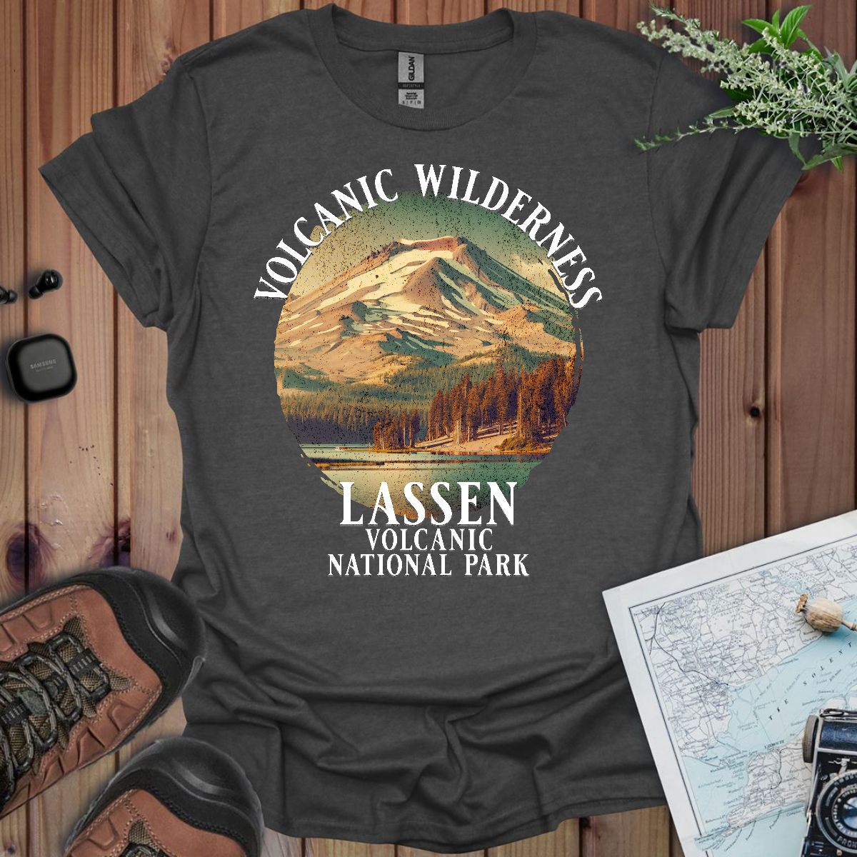 Lassen Volcanic National Park Unisex Fit Soft T-Shirt Volcanic Wilderness Printify