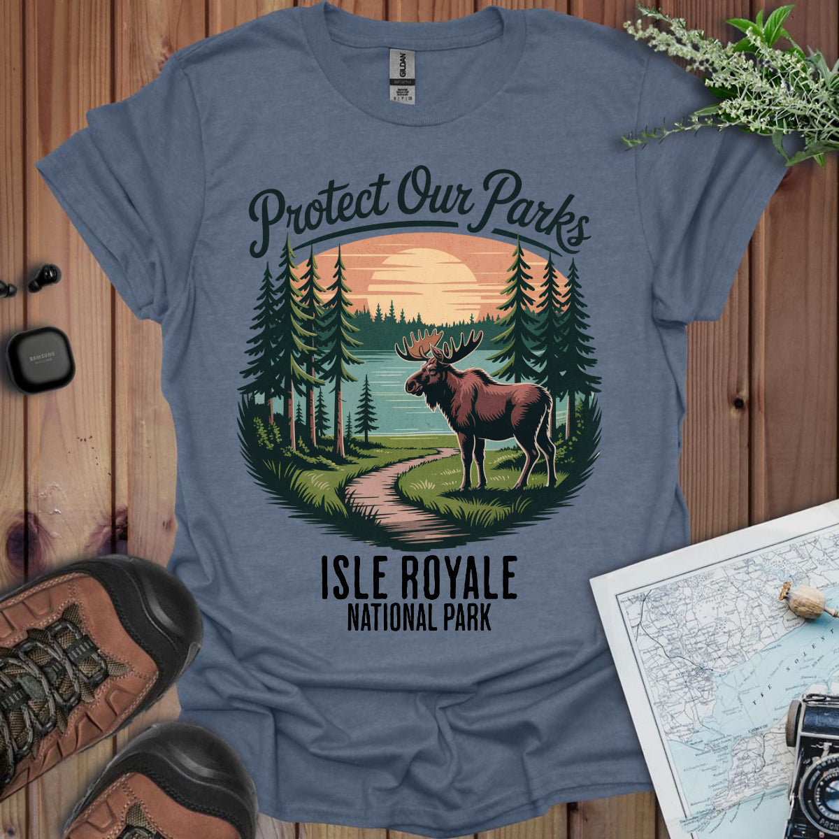 Protect Our Parks Isle Royale National Park Unisex Fit Soft T-Shirt Printify