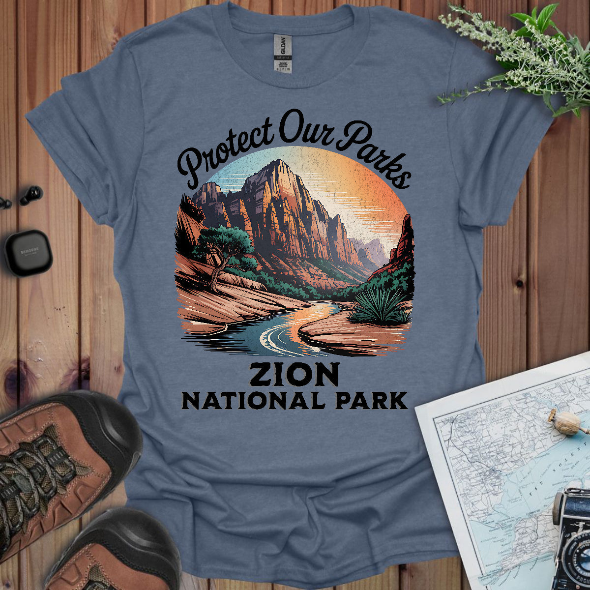 Protect Our Parks Zion National Park Unisex Fit Soft T-Shirt Printify