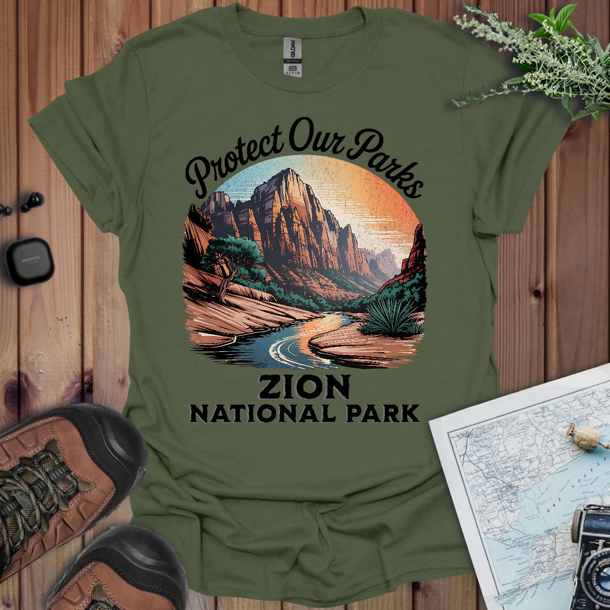Protect Our Parks Zion National Park Unisex Fit Soft T-Shirt Printify