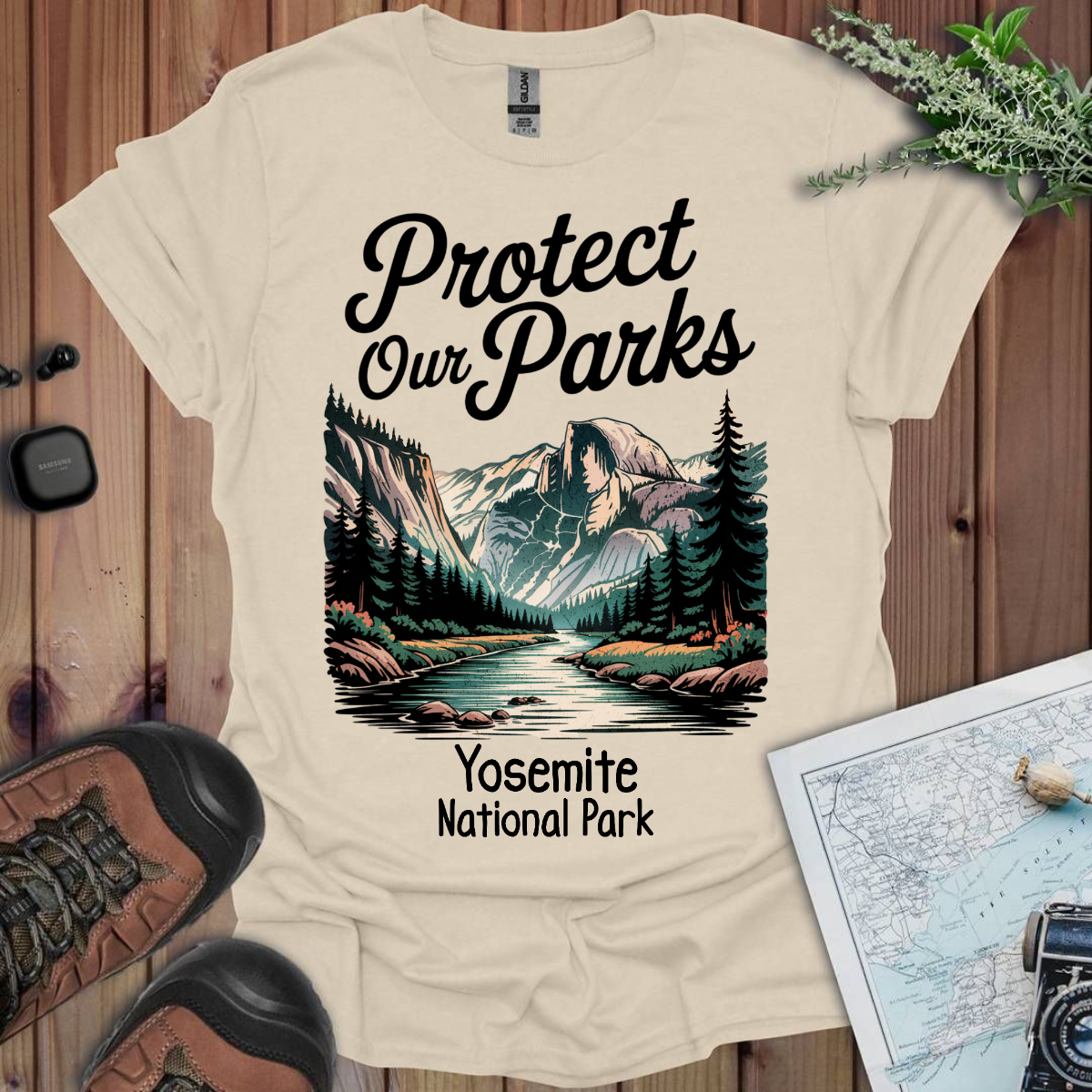 Protect Our Parks Yosemite Valley Half Dome Unisex Fit Soft T-Shirt Printify