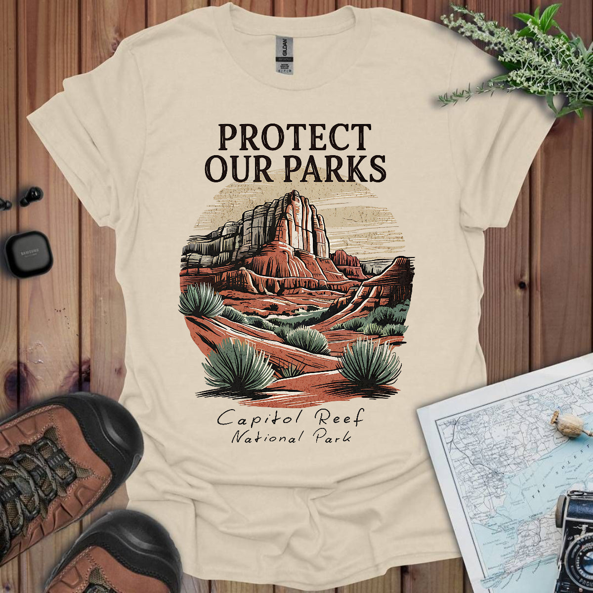 Protect Our Parks Capitol Reef National Park Unisex Fit Soft T-Shirt Printify
