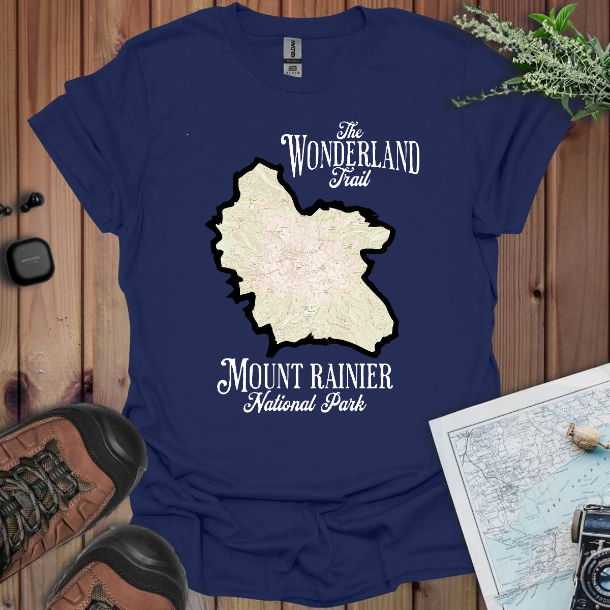 Wonderland Trail Mount Rainier National Park Unisex Fit Soft T-Shirt Printify