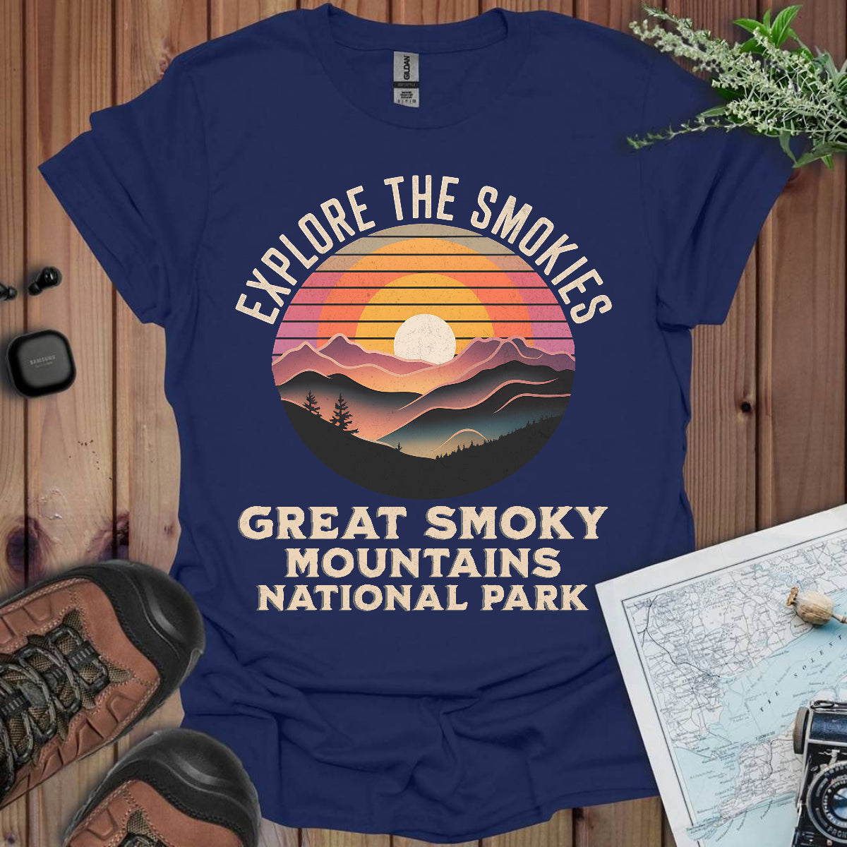 Explore the Smokies Great Smoky Mountains National Park Unisex Fit Soft T-Shirt Printify