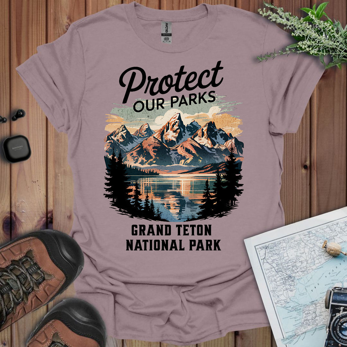 Protect Our Parks Grand Teton National Park Unisex Fit Soft T-Shirt Printify