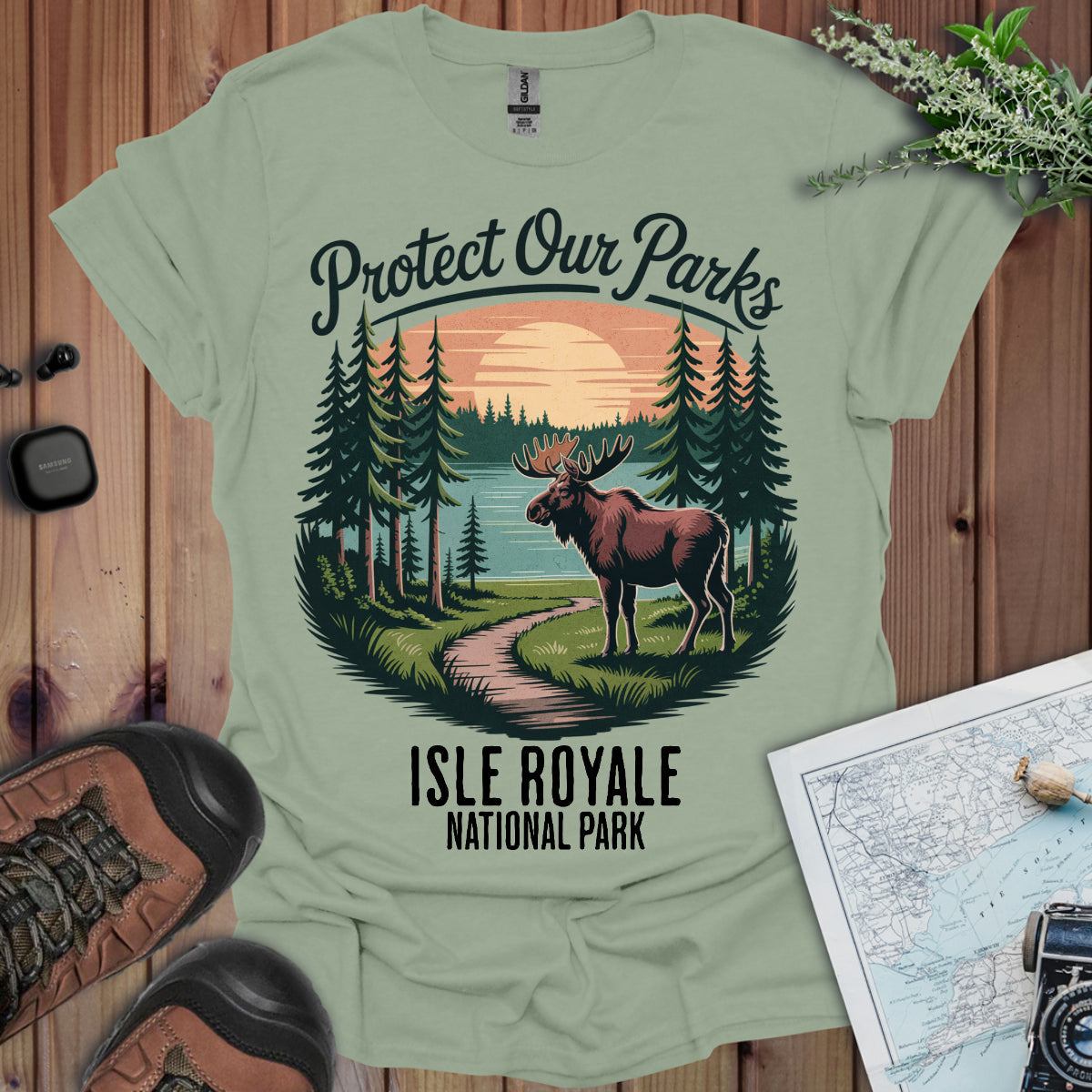 Protect Our Parks Isle Royale National Park Unisex Fit Soft T-Shirt Printify