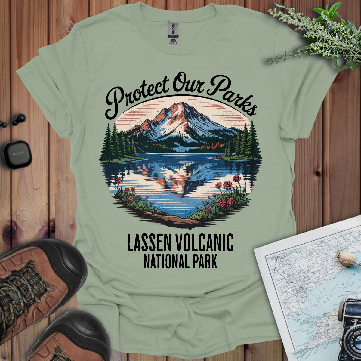 Protect Our Parks Lassen Volcanic National Park Unisex Fit Soft T-Shirt Printify
