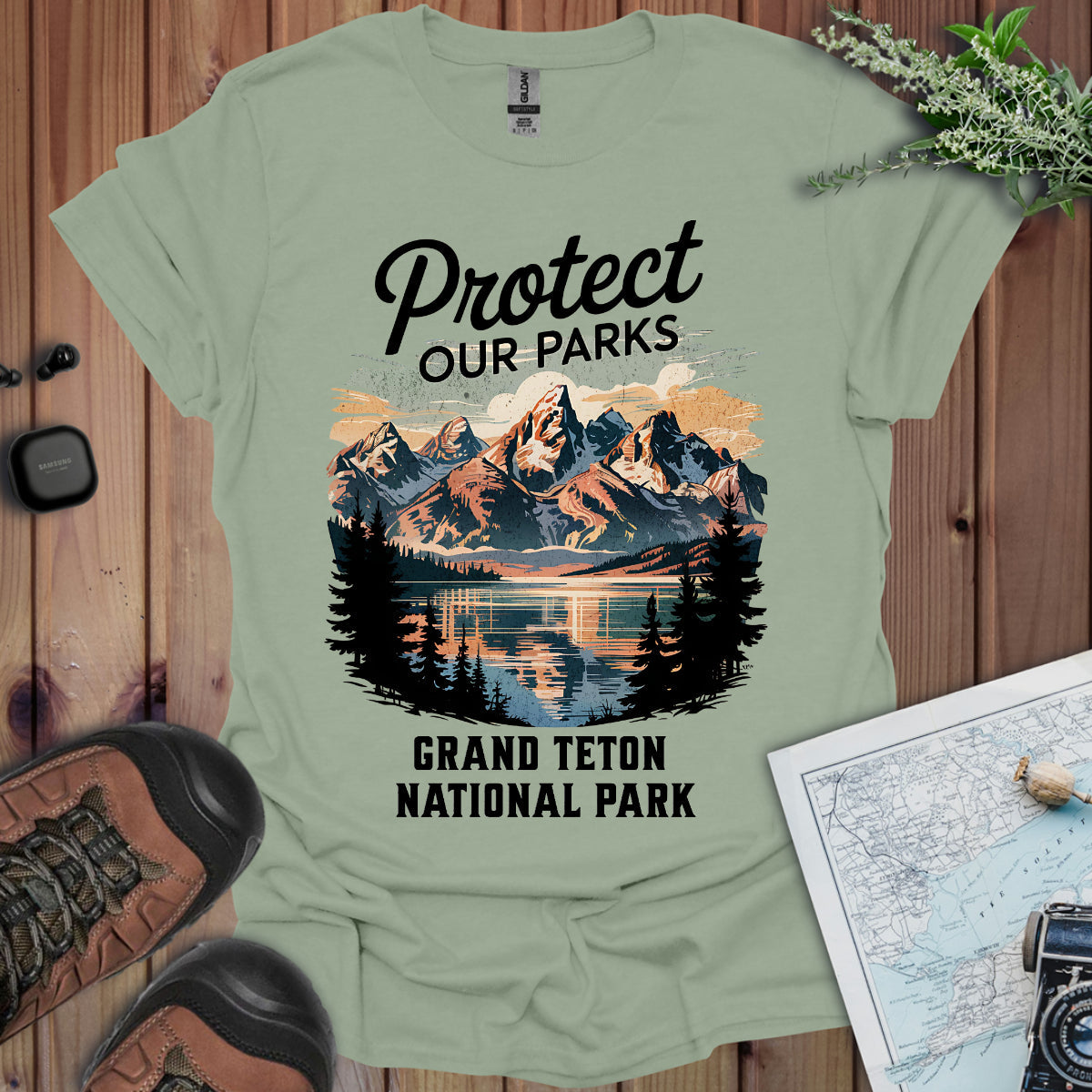 Protect Our Parks Grand Teton National Park Unisex Fit Soft T-Shirt Printify