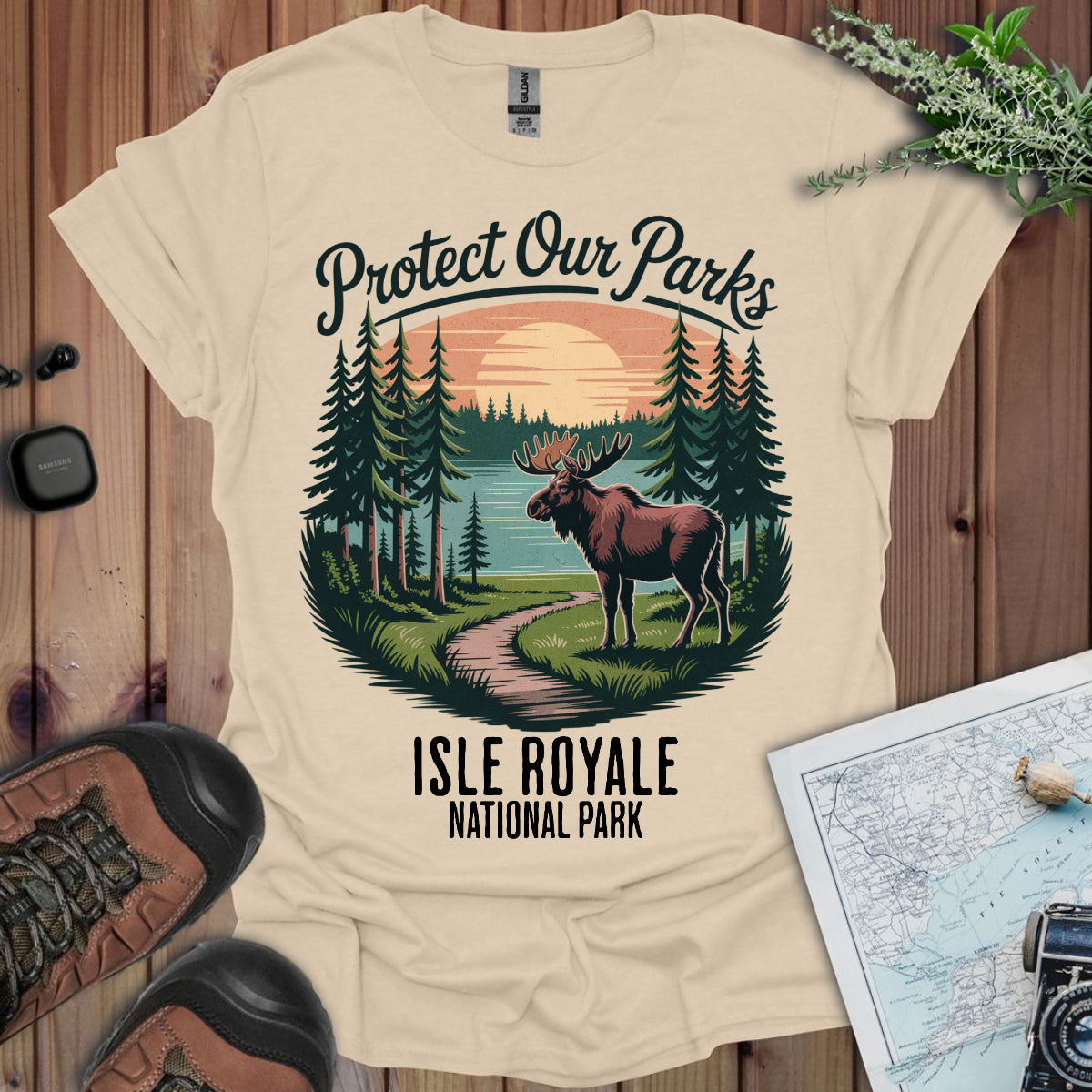 Protect Our Parks Isle Royale National Park Unisex Fit Soft T-Shirt Printify