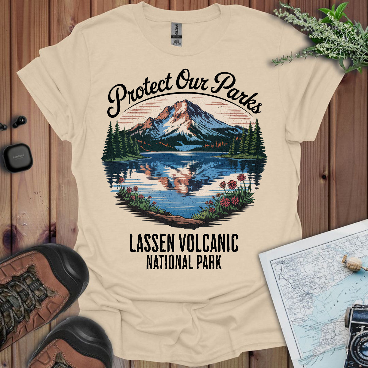 Protect Our Parks Lassen Volcanic National Park Unisex Fit Soft T-Shirt Printify