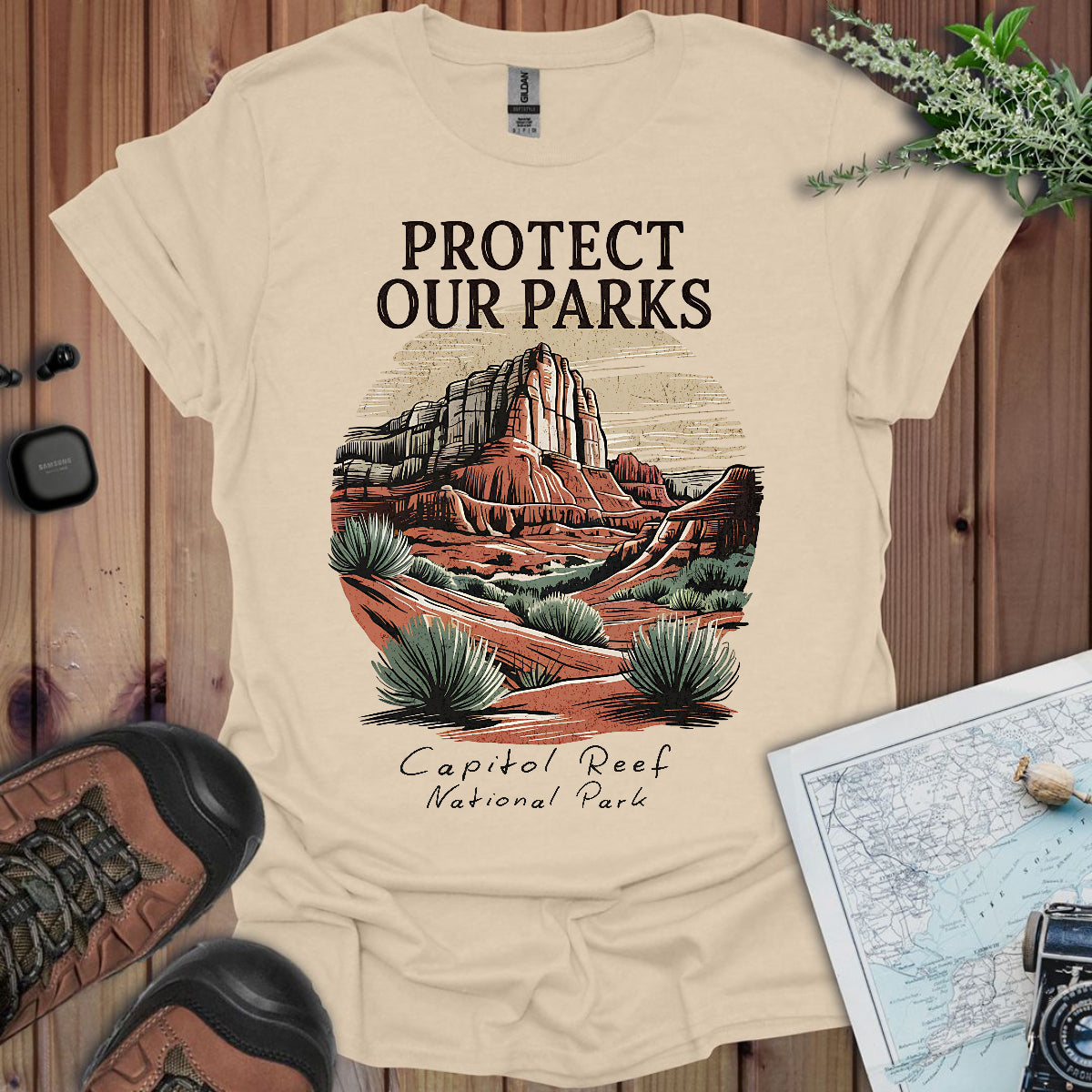 Protect Our Parks Capitol Reef National Park Unisex Fit Soft T-Shirt Printify