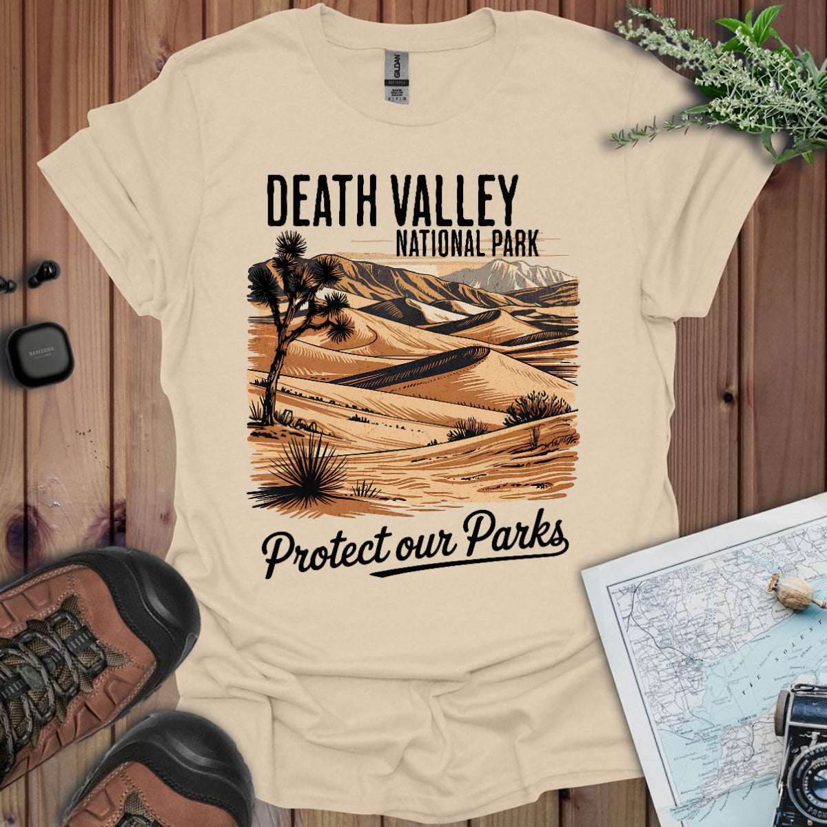 Death Valley Protect Our Parks Unisex Fit Soft T-Shirt Printify