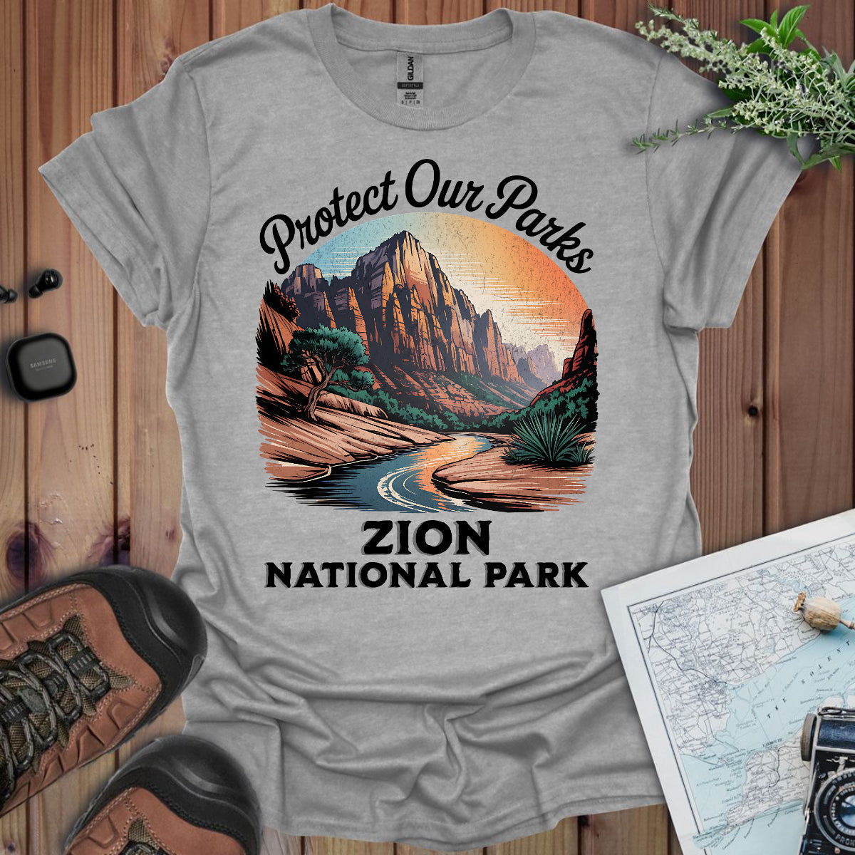 Protect Our Parks Zion National Park Unisex Fit Soft T-Shirt Printify