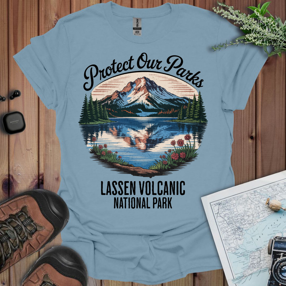 Protect Our Parks Lassen Volcanic National Park Unisex Fit Soft T-Shirt Printify