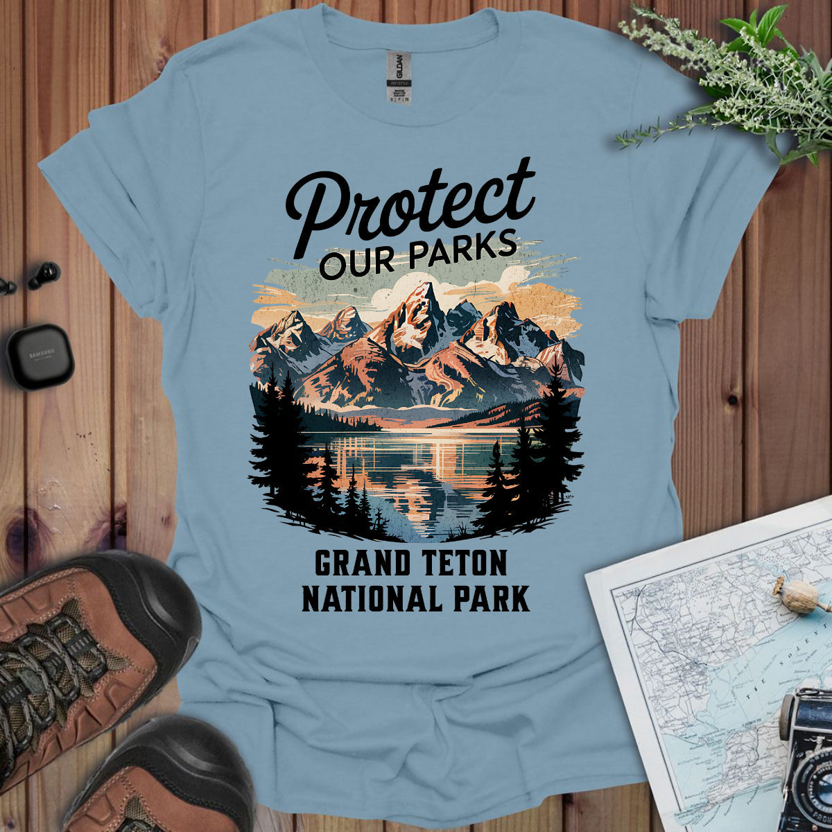 Protect Our Parks Grand Teton National Park Unisex Fit Soft T-Shirt Printify
