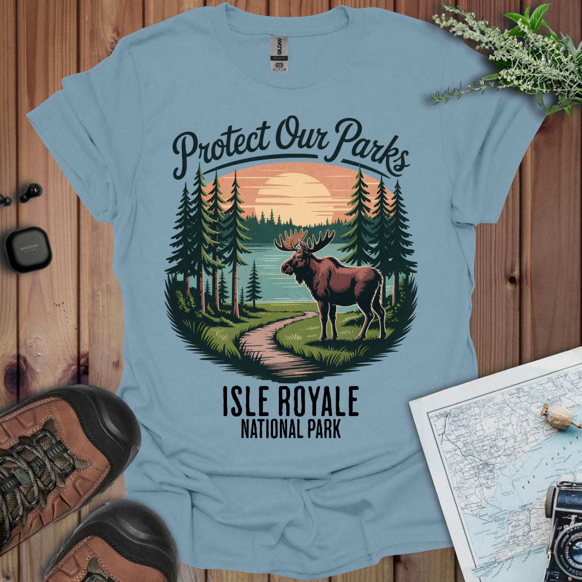 Protect Our Parks Isle Royale National Park Unisex Fit Soft T-Shirt Printify