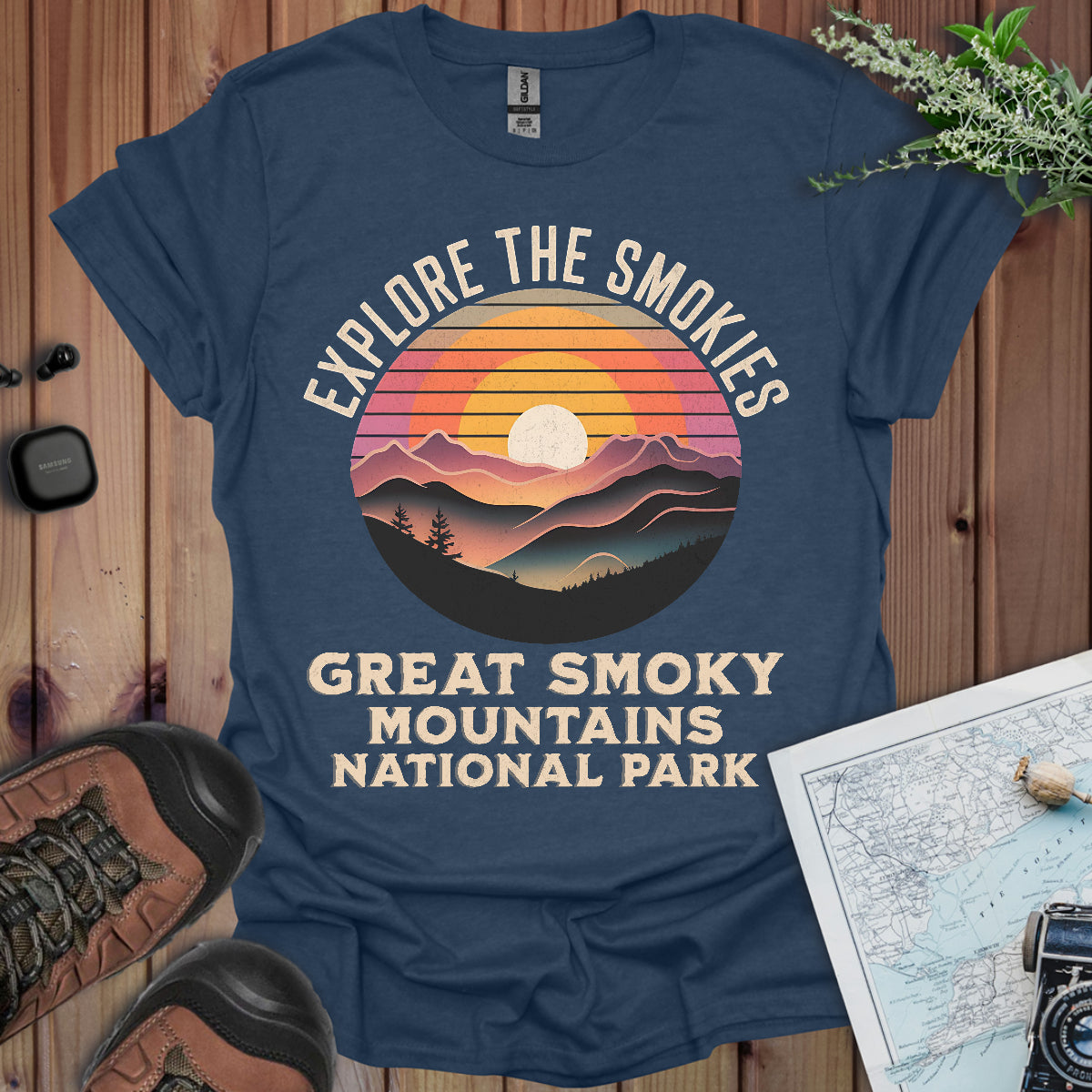 Explore the Smokies Great Smoky Mountains National Park Unisex Fit Soft T-Shirt Printify
