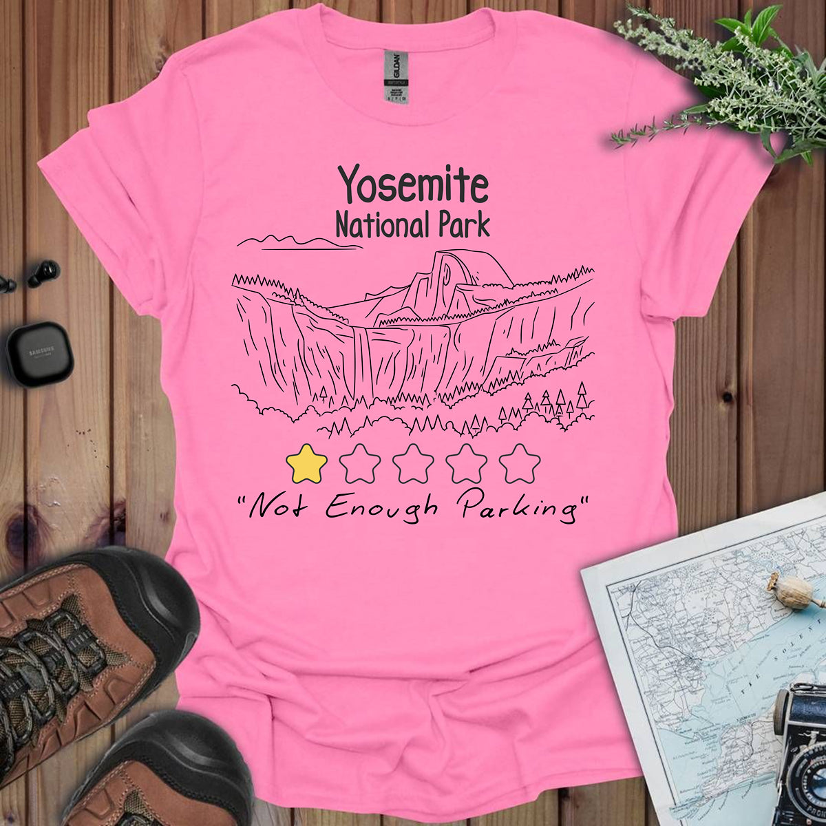 Yosemite 1 Star Review Unisex Soft T-Shirt Funny National Park Tee Printify