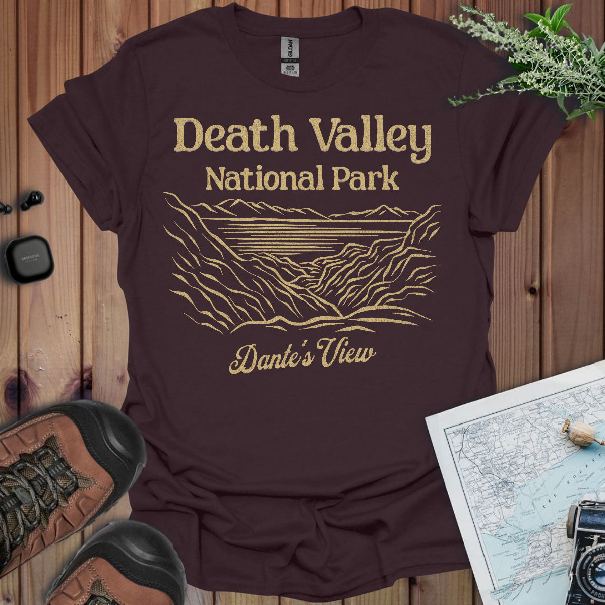Death Valley National Park Unisex Fit Soft T-Shirt Dante's View Printify