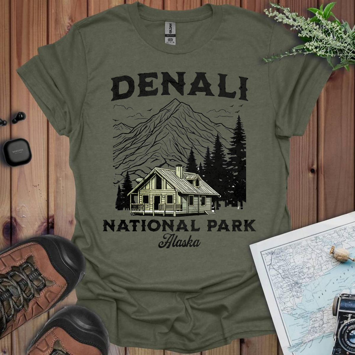 Denali National Park Unisex Fit Soft T-Shirt Mountain Cabin Printify