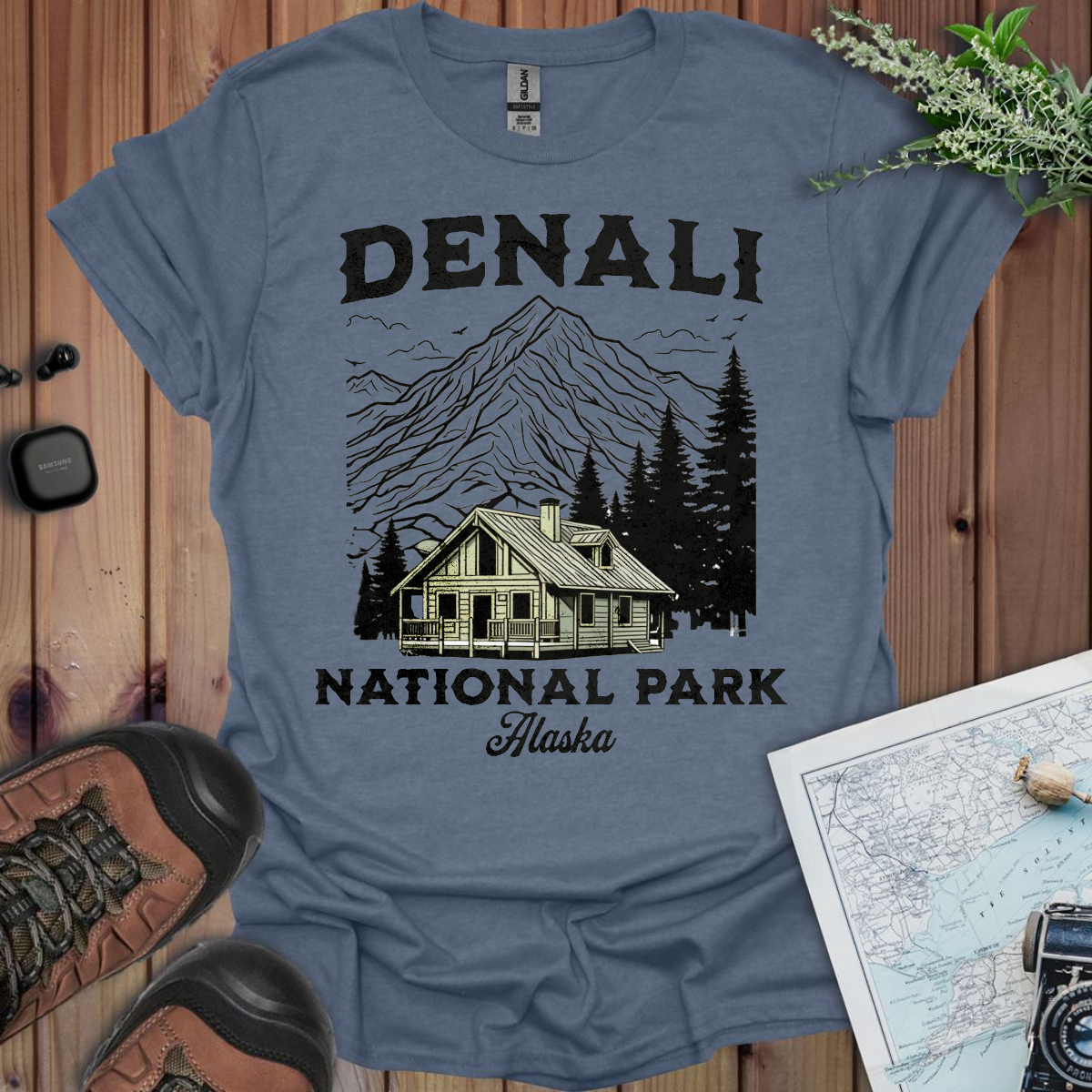Denali National Park Unisex Fit Soft T-Shirt Mountain Cabin Printify