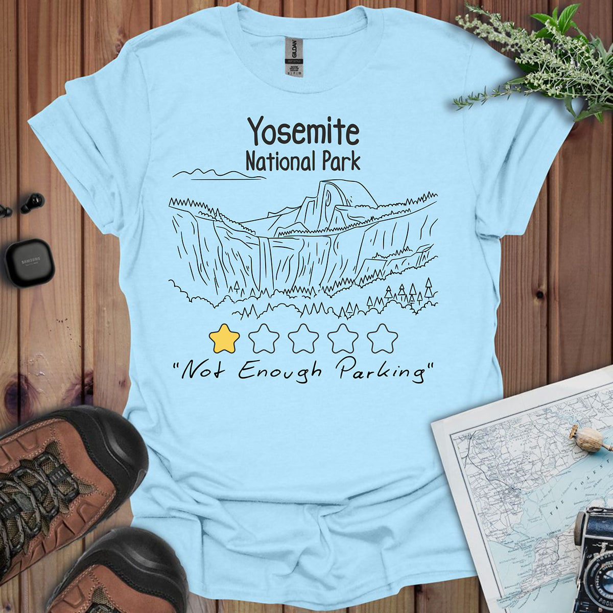 Yosemite 1 Star Review Unisex Soft T-Shirt Funny National Park Tee Printify