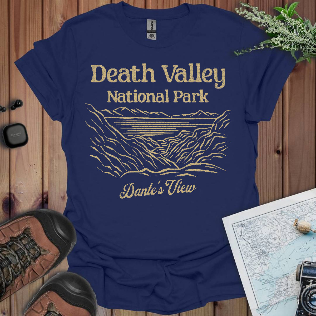 Death Valley National Park Unisex Fit Soft T-Shirt Dante's View Printify