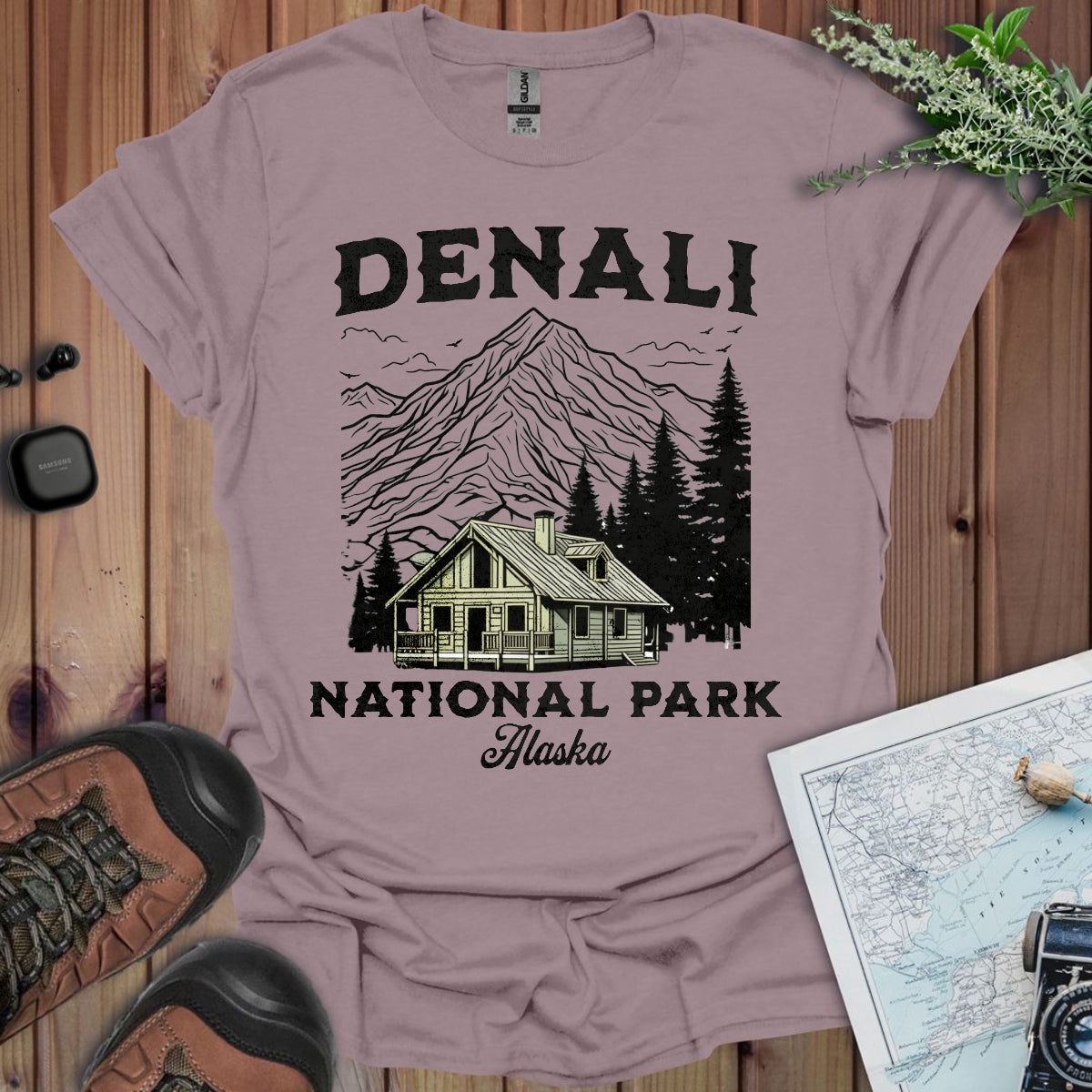 Denali National Park Unisex Fit Soft T-Shirt Mountain Cabin Printify