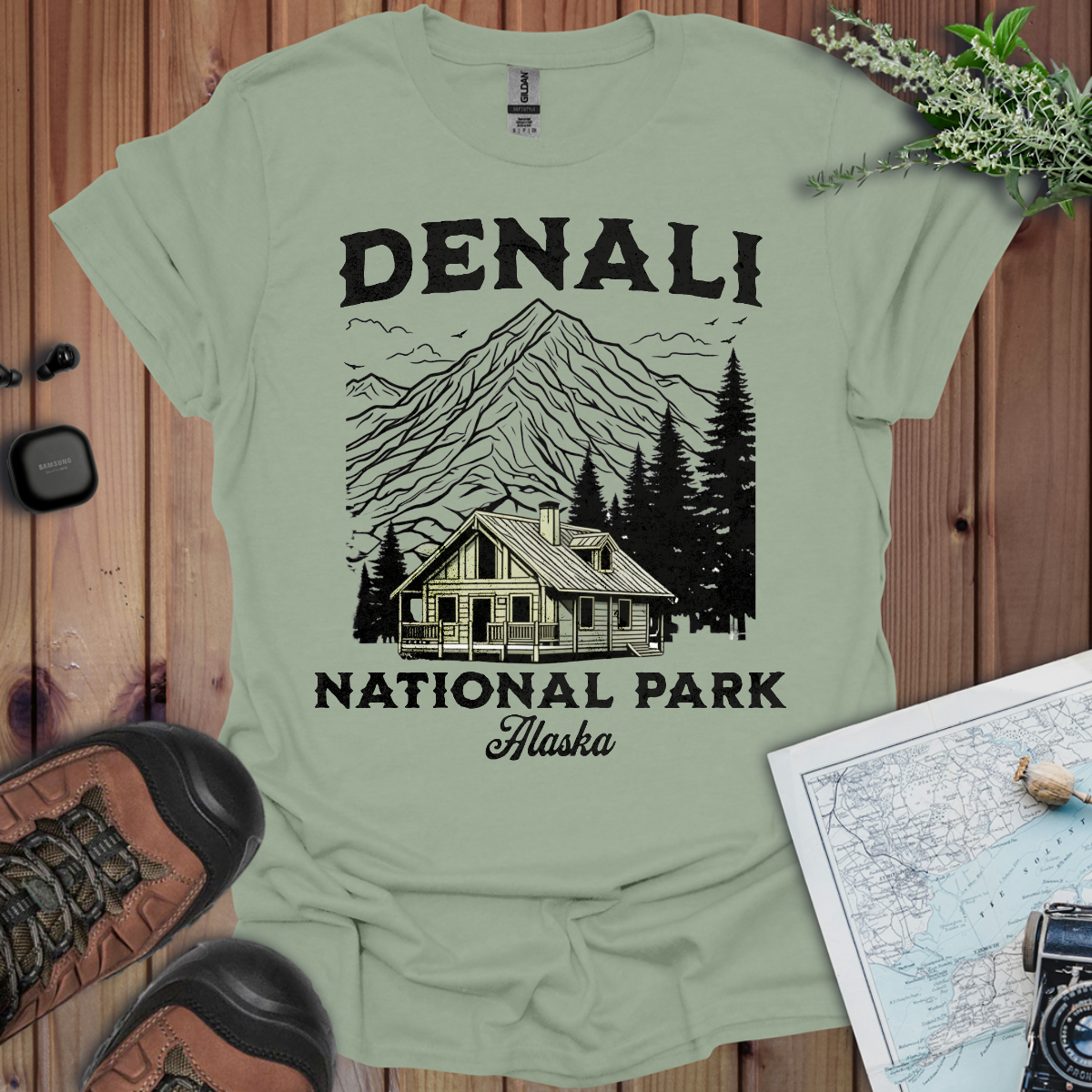 Denali National Park Unisex Fit Soft T-Shirt Mountain Cabin Printify