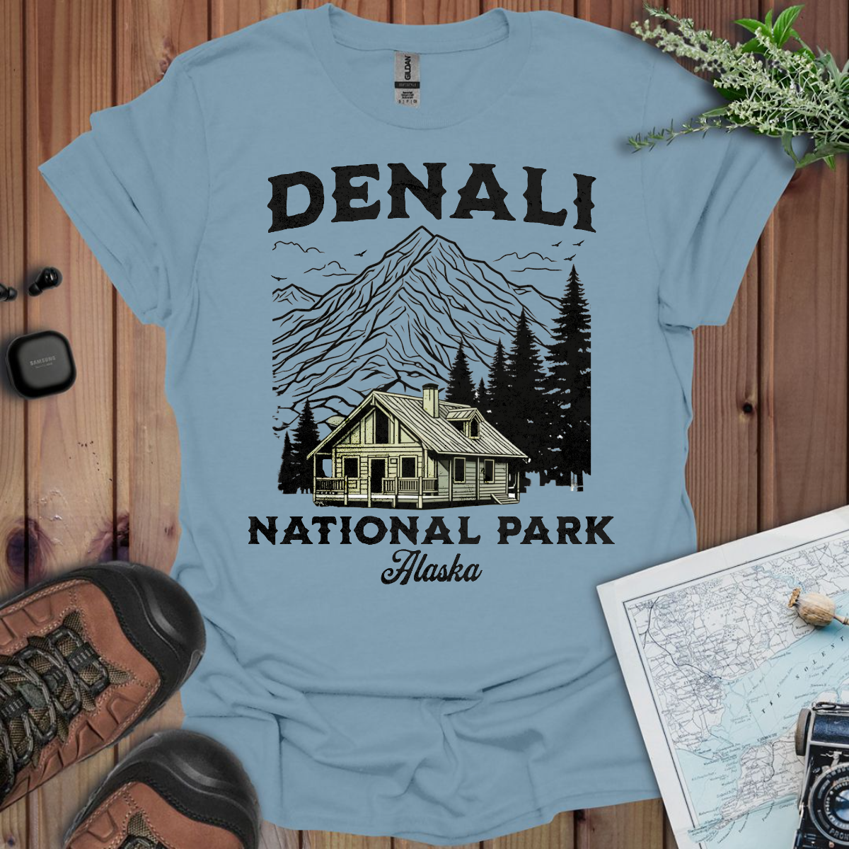 Denali National Park Unisex Fit Soft T-Shirt Mountain Cabin Printify
