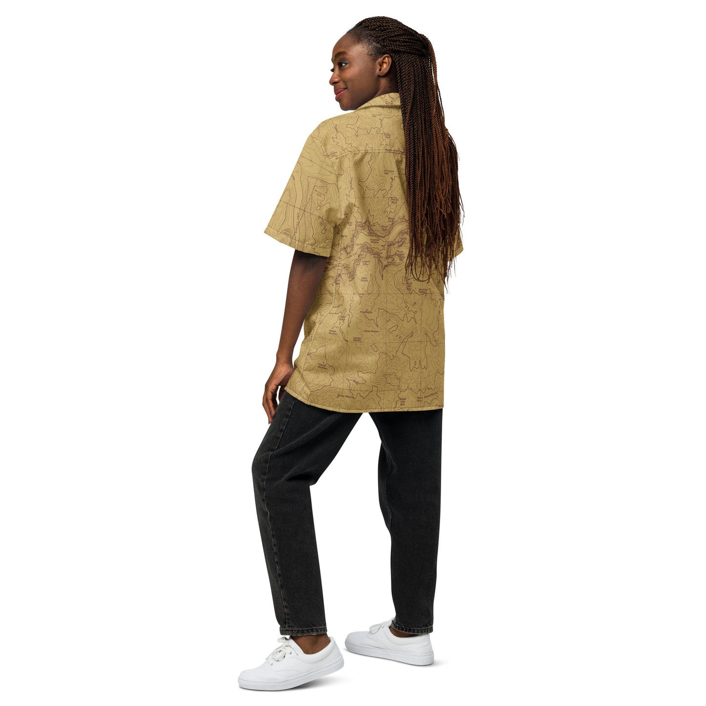 Yosemite National Park Topographic Button Short Sleeve Shirt Park Service Apparel