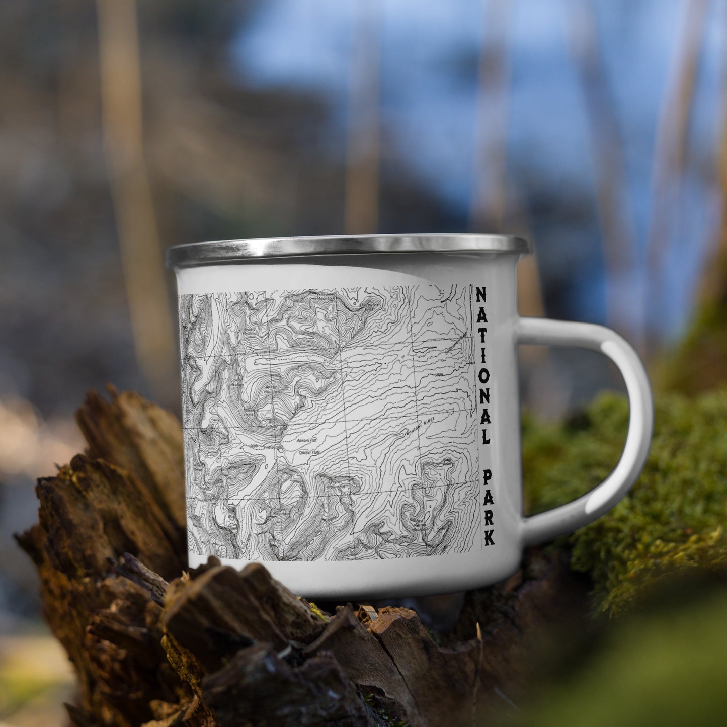 Glacier National Park Topographic Camp Mug Park Service Apparel