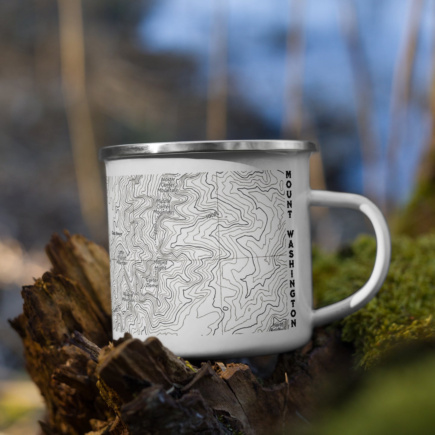 Mount Washington Topographic Durable Camp Mug Presidential Range Park Service Apparel