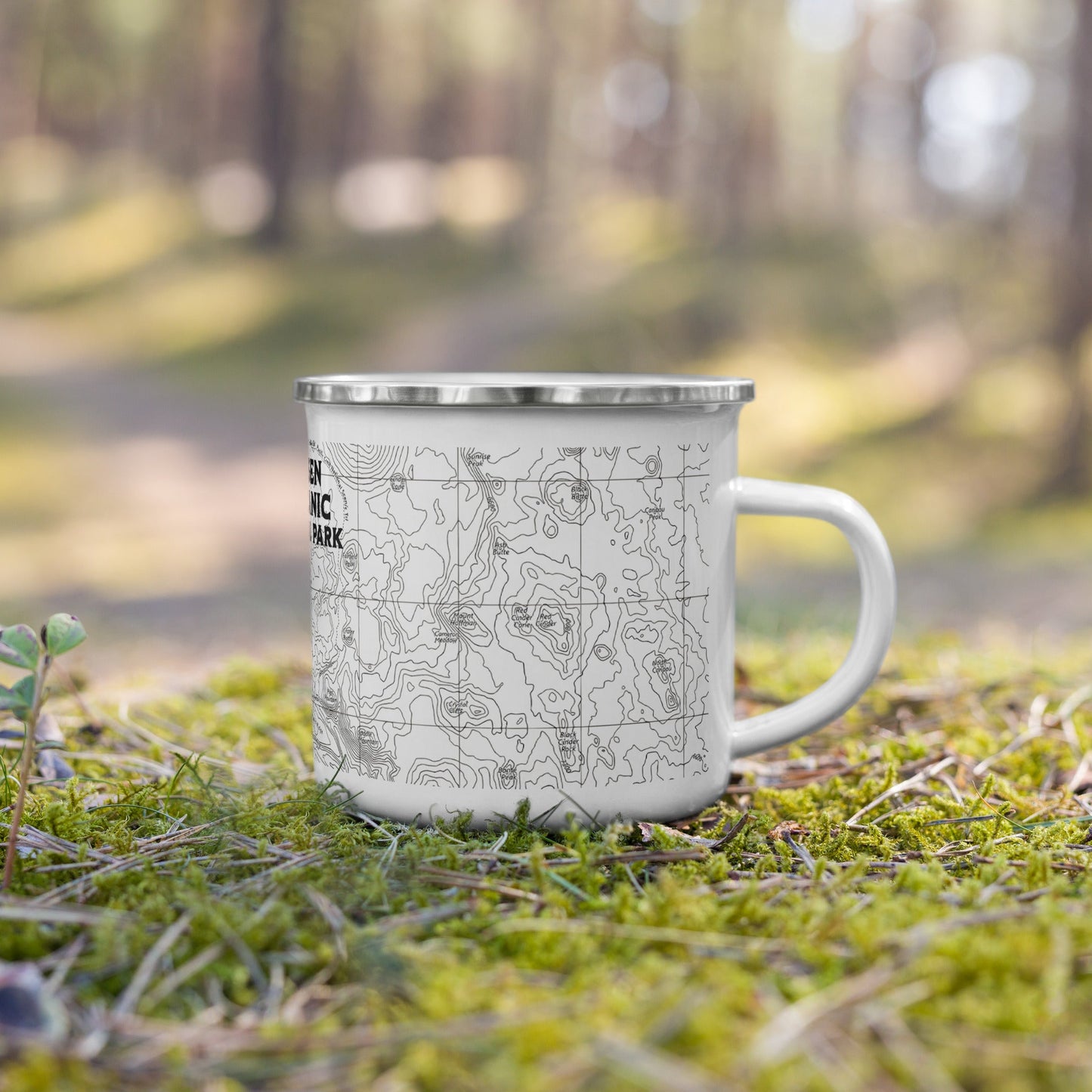 Lassen Volcanic National Park Topographic Camp Mug Park Service Apparel