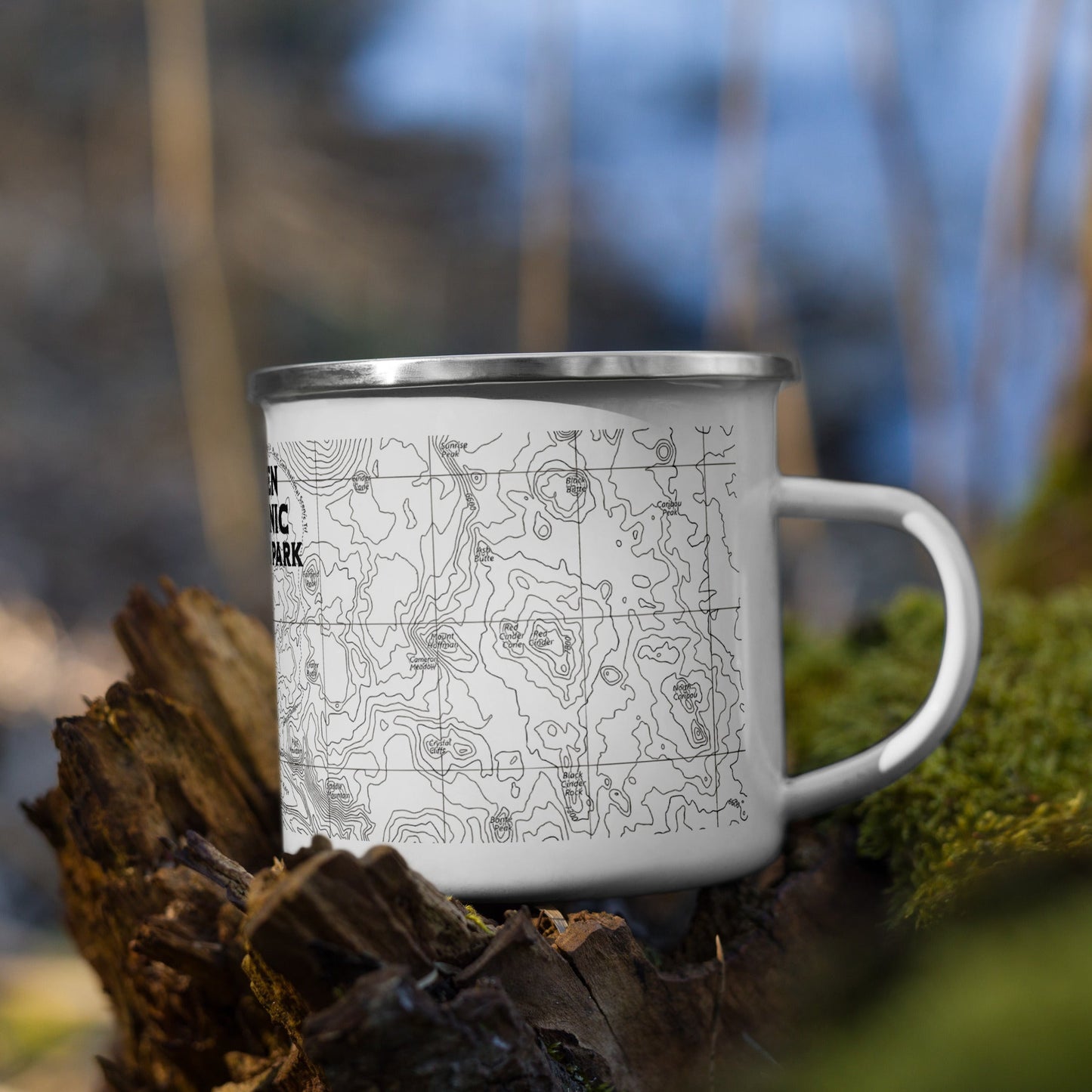 Lassen Volcanic National Park Topographic Camp Mug Park Service Apparel