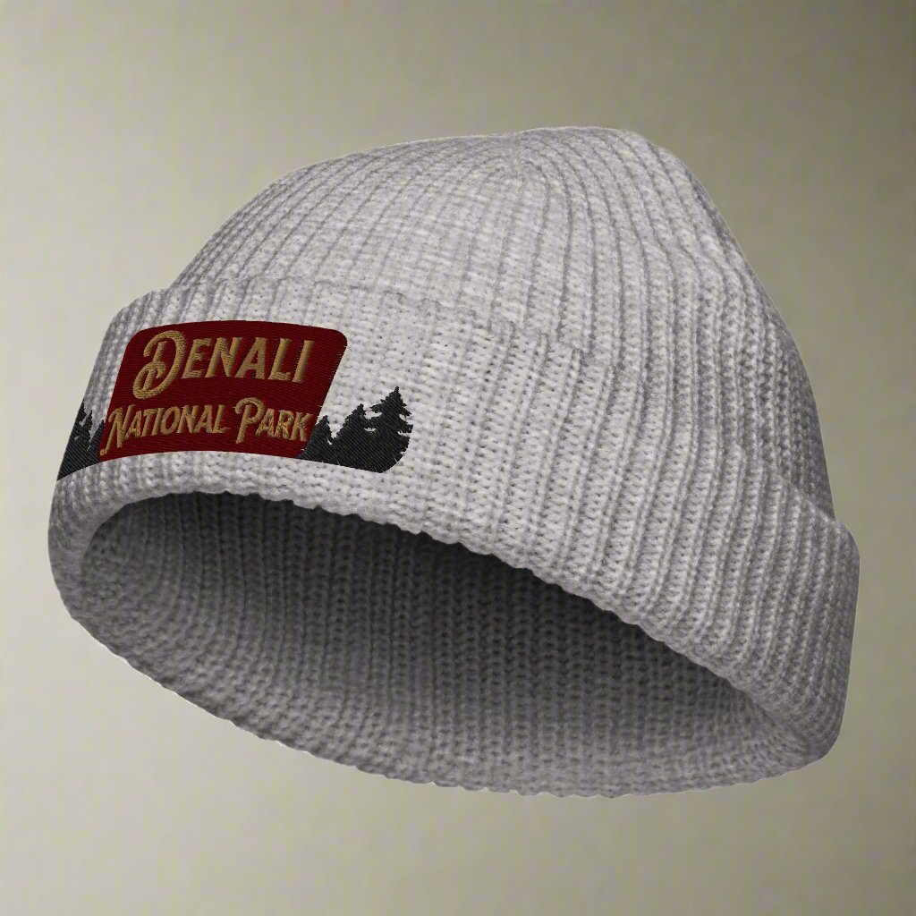 Denali National Park Sign Embroidered Beanie Park Service Apparel