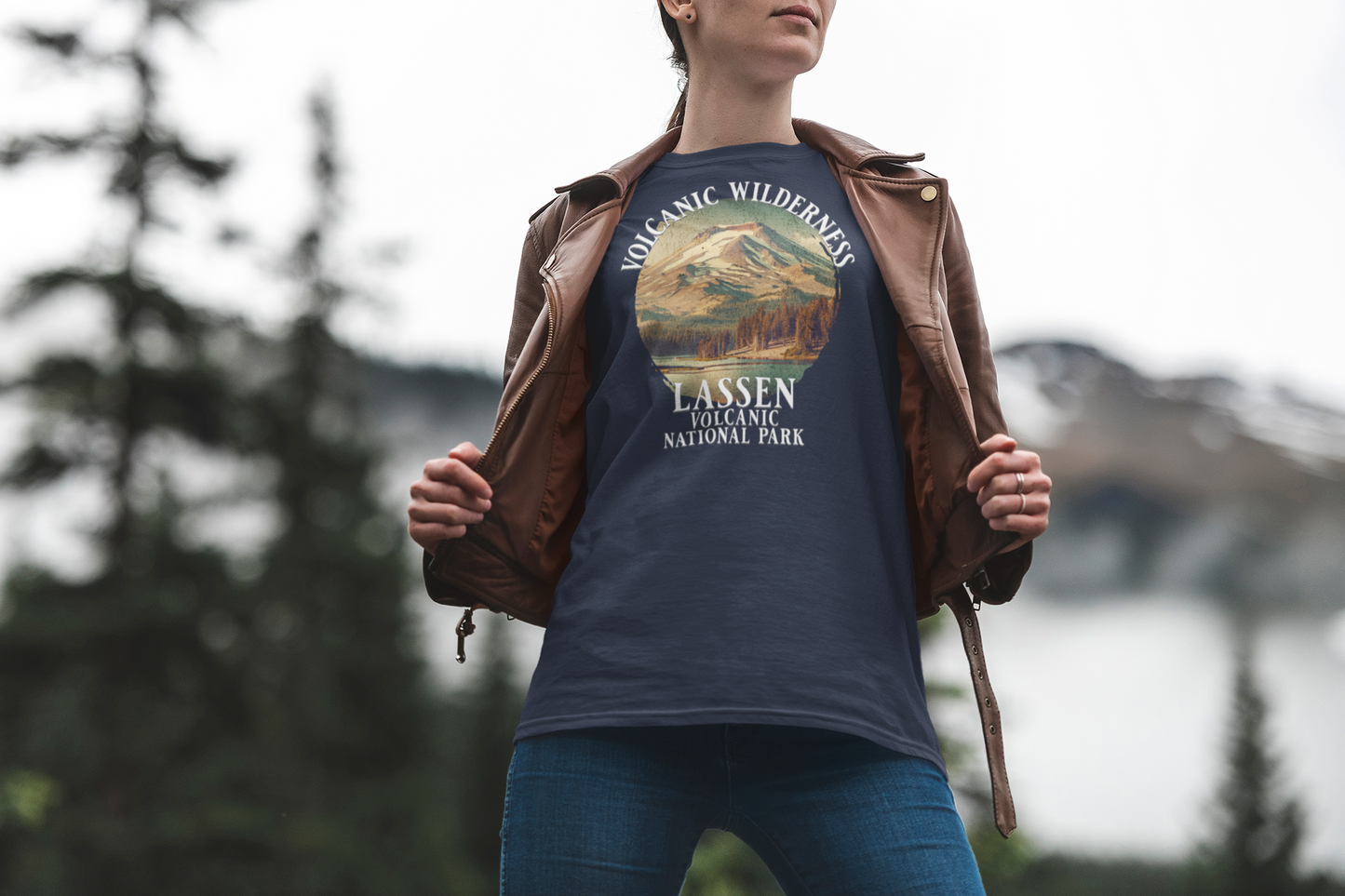 Lassen Volcanic National Park Unisex Fit Soft T-Shirt Volcanic Wilderness Printify