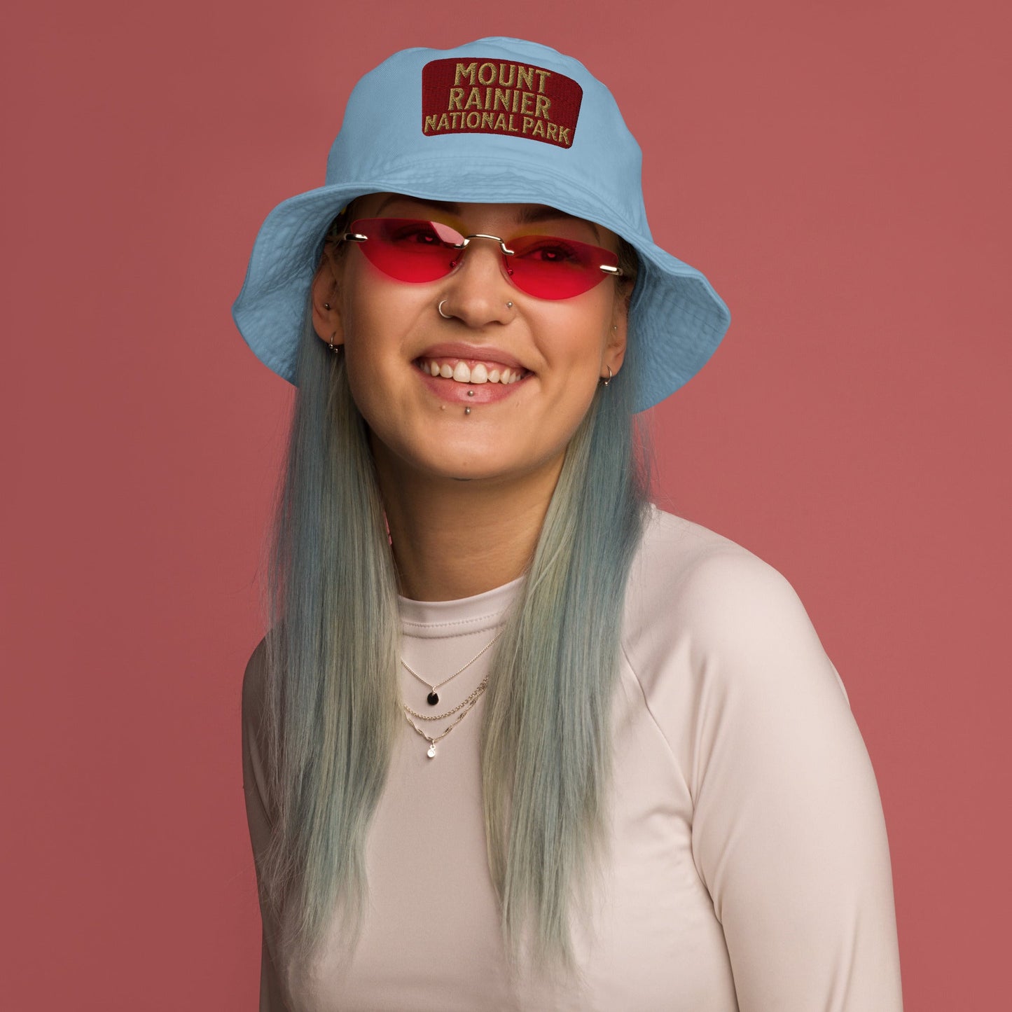 Mount Rainier National Park Sign Organic Bucket Hat Park Service Apparel