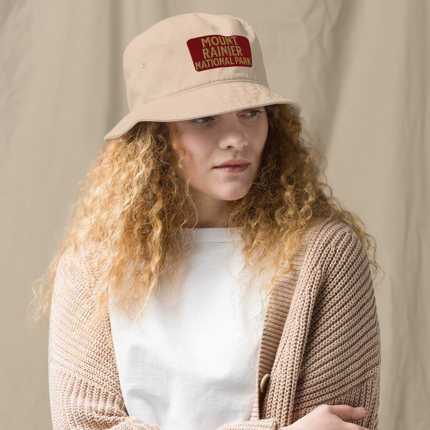 Mount Rainier National Park Sign Organic Bucket Hat Park Service Apparel