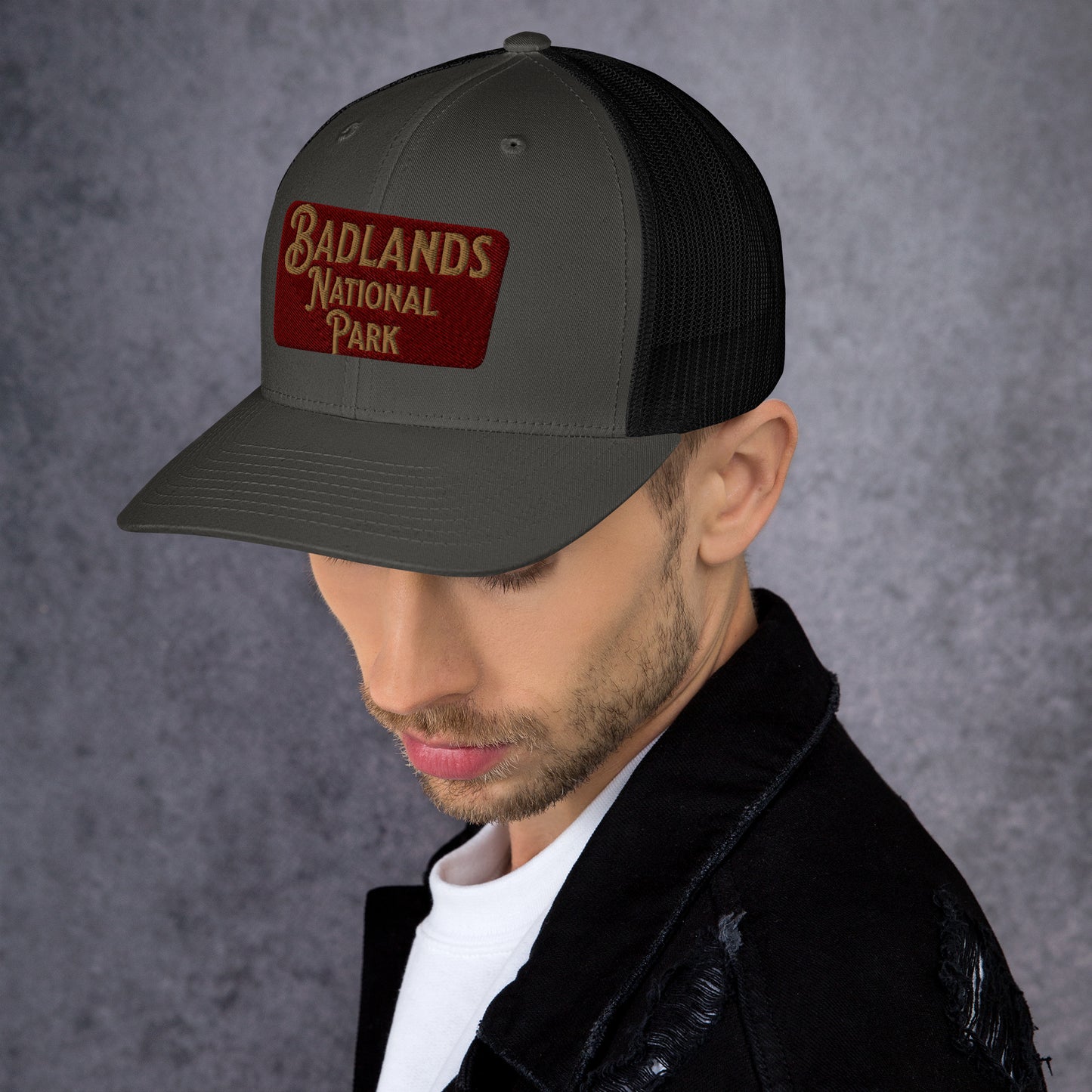 Badlands National Park Sign Embroidered Trucker Hat Park Service Apparel