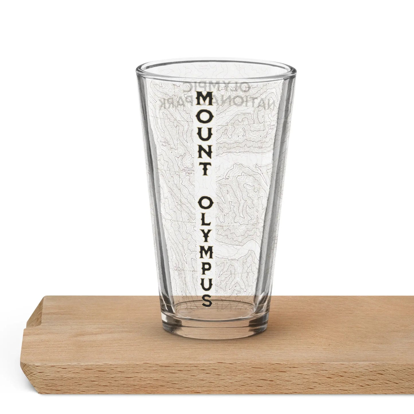 Olympic National Park Topographic Pint Glass Real USGS Topo Map - Park Service Apparel