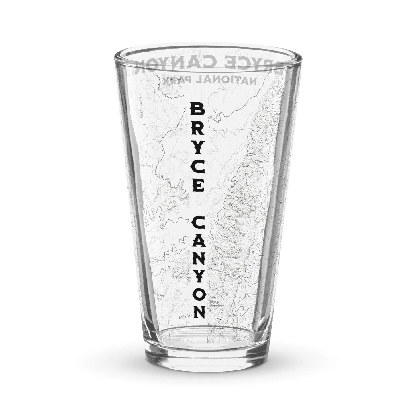 Bryce Canyon National Park Topographic Pint Glass USGS Map Print - Park Service Apparel