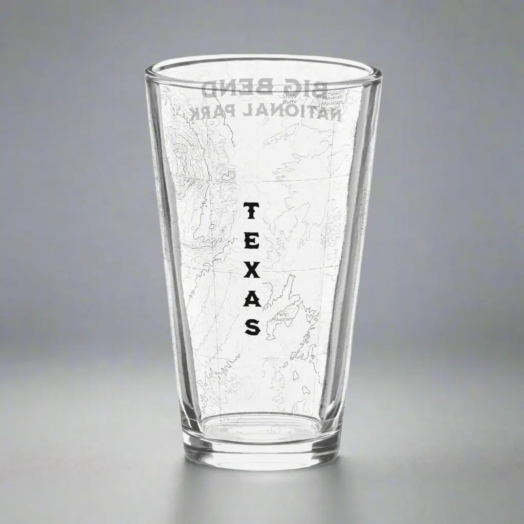 Big Bend National Park Topographic Pint Glass - Park Service Apparel