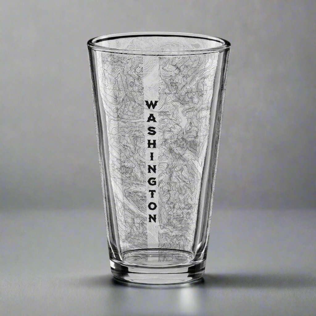 North Cascades National Park Topographic Pint Glass