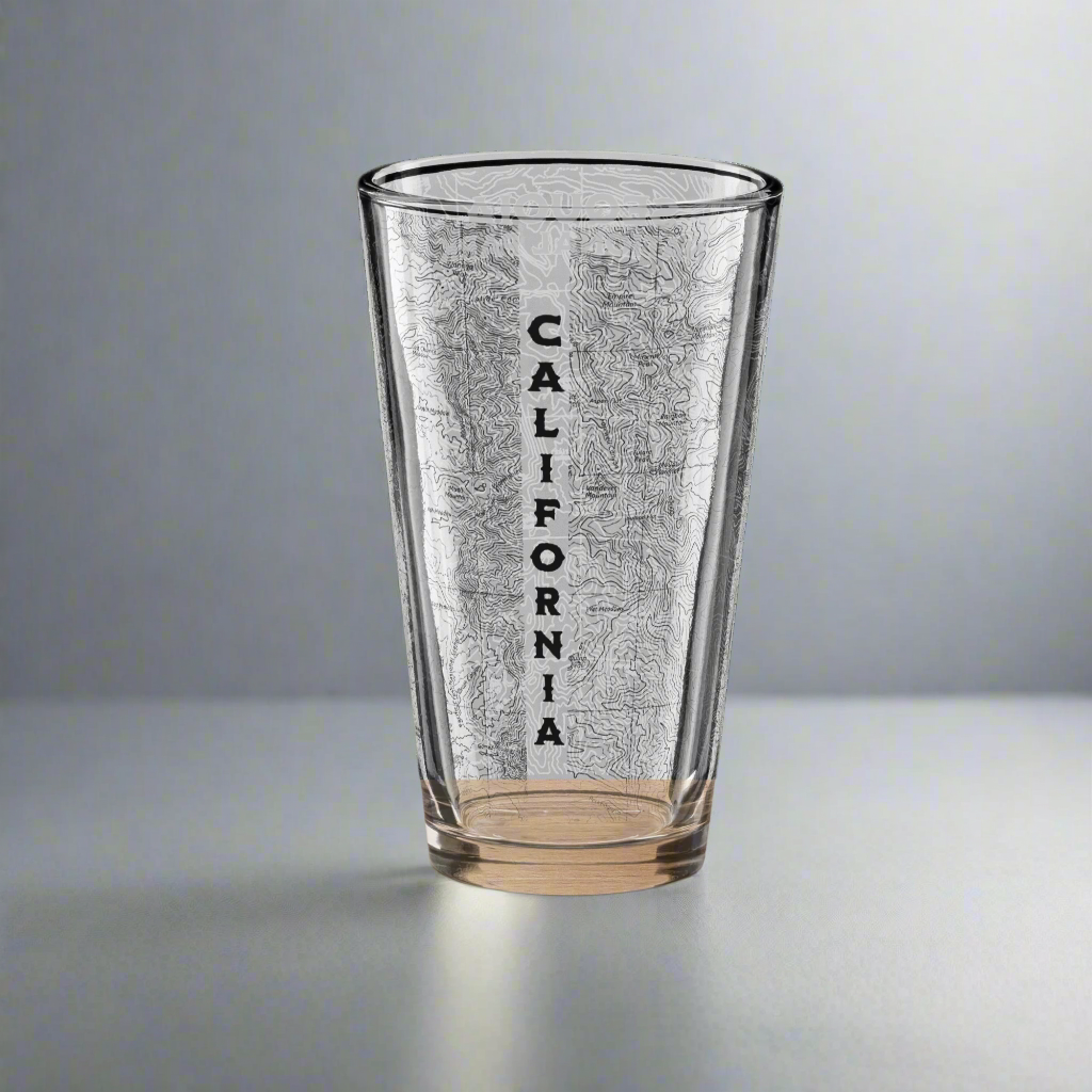 Sequoia National Park Topographic Pint Glass