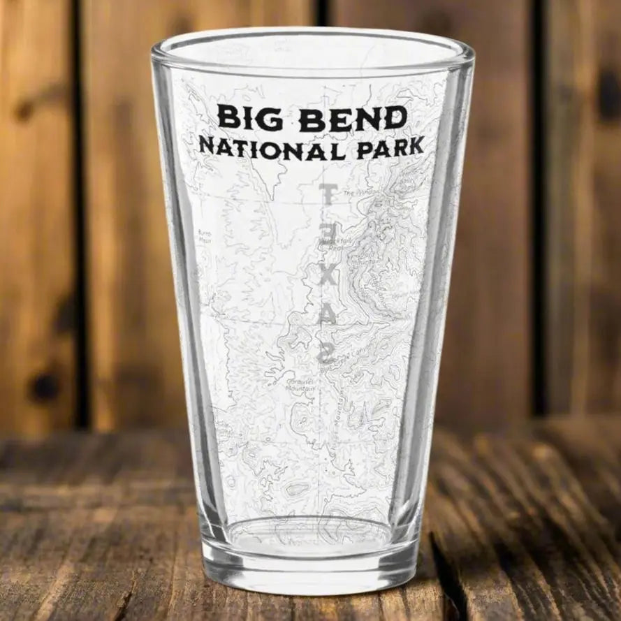 Big Bend National Park Topographic Pint Glass - Park Service Apparel
